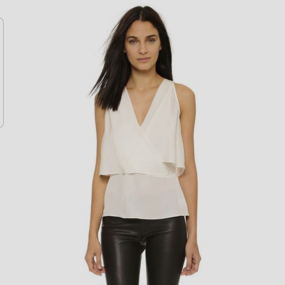 Theory alizay silk blouse